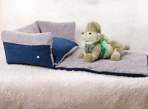 Luxury Haven Pet Bed With Blanket